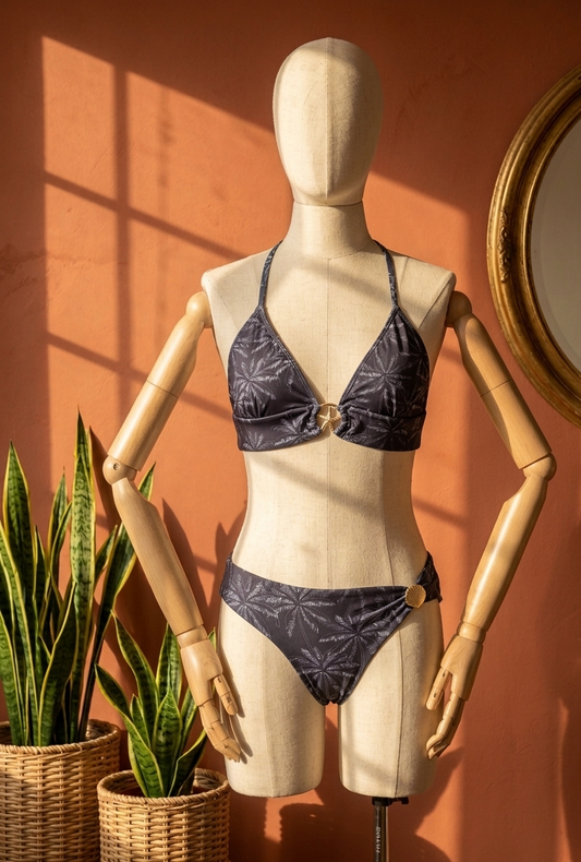 Bikini Mar Palmas Negras